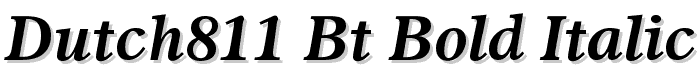 Dutch811 BT Bold Italic font